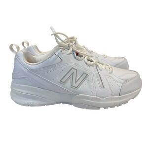 New Balance 608 Mens 11.5 4E Extra Wide White Leather Training Shoes NWOT